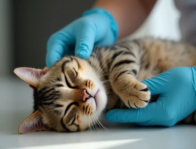 Specialist carefully handling a deceased cat with dignity in Northcote